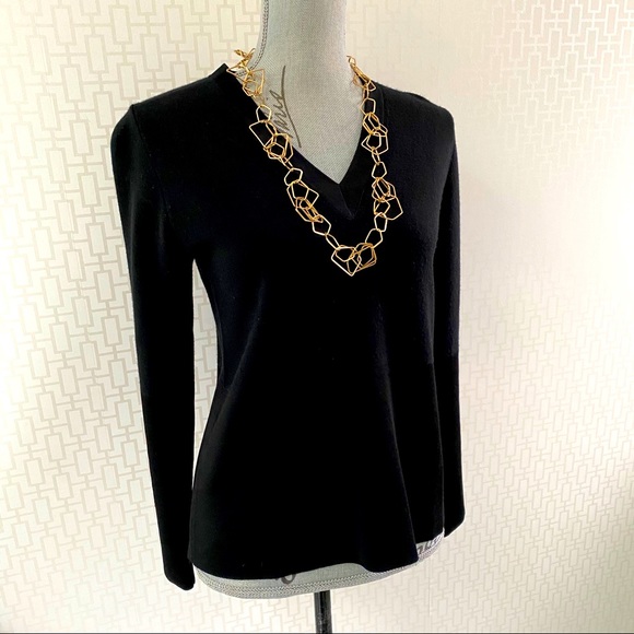 COS Black Long Sleeve Wool Blend Top - Picture 1 of 10